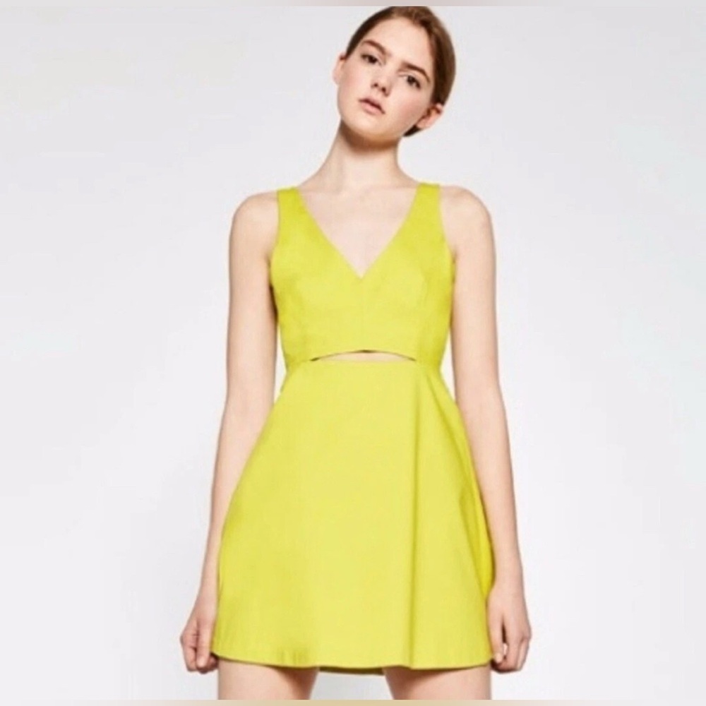 Zara Lime Green Mini Dress